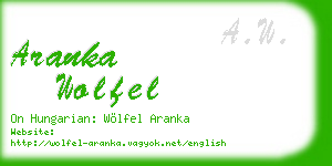 aranka wolfel business card